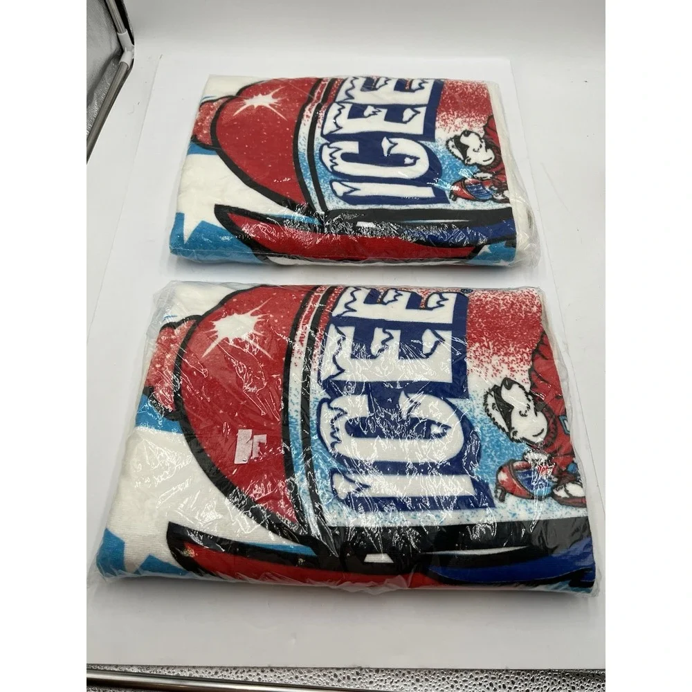 Vintage ICEE Polar Bear Beach Towels Lot of 2 McArthur NOS Sealed 100% Cotton